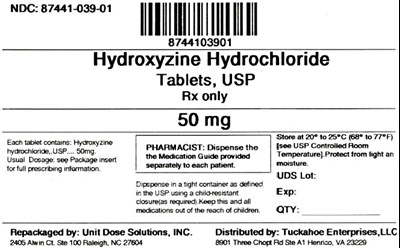 Hydroxyzine HCl 50mg (8744103901 Hydroxyzine HCl 50 mg)